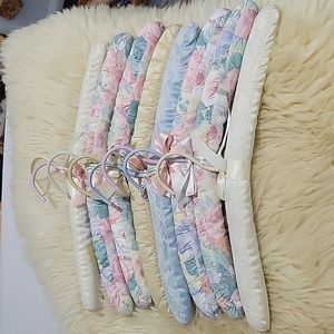 Vintage lingerie cloth padded hangers